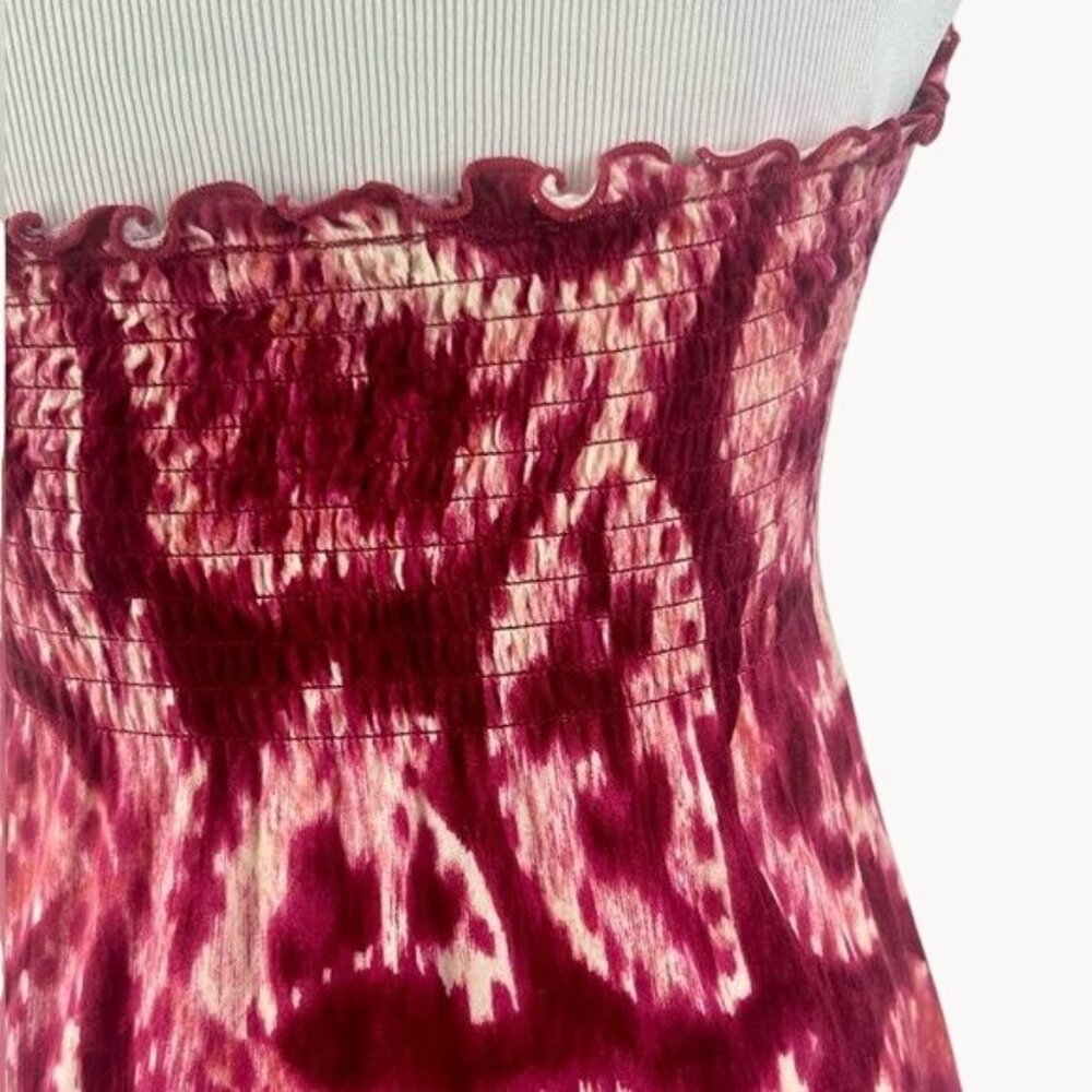 Vintage Y2K GUESS Tie Dyed Plunging Neckline Sexy Coquette Beaded Halter Top - Picture 8 of 11